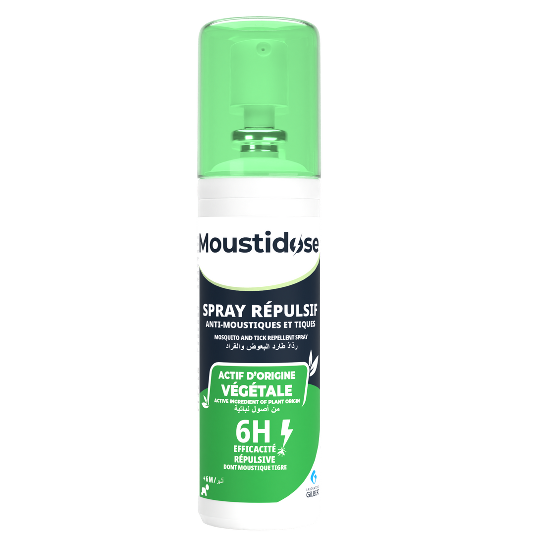 GILBERT MOUSTIDOSE REPELLENT SPRAY +06M (6H)100ML(vegetale)