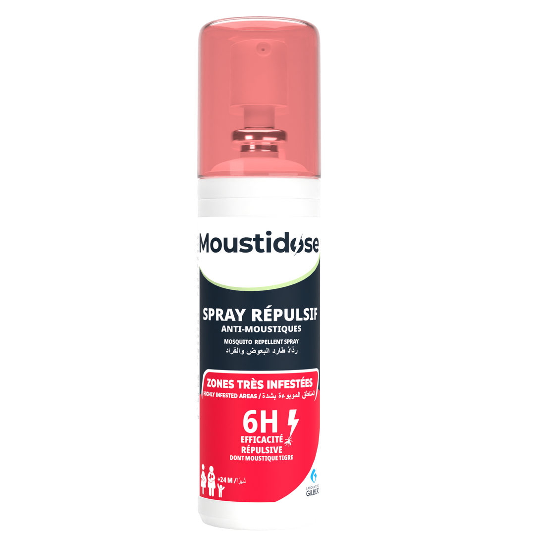 GILBERT MOUSTIDOSE REPELLENT SPRAY +24M (6H)100M(highly infested area)